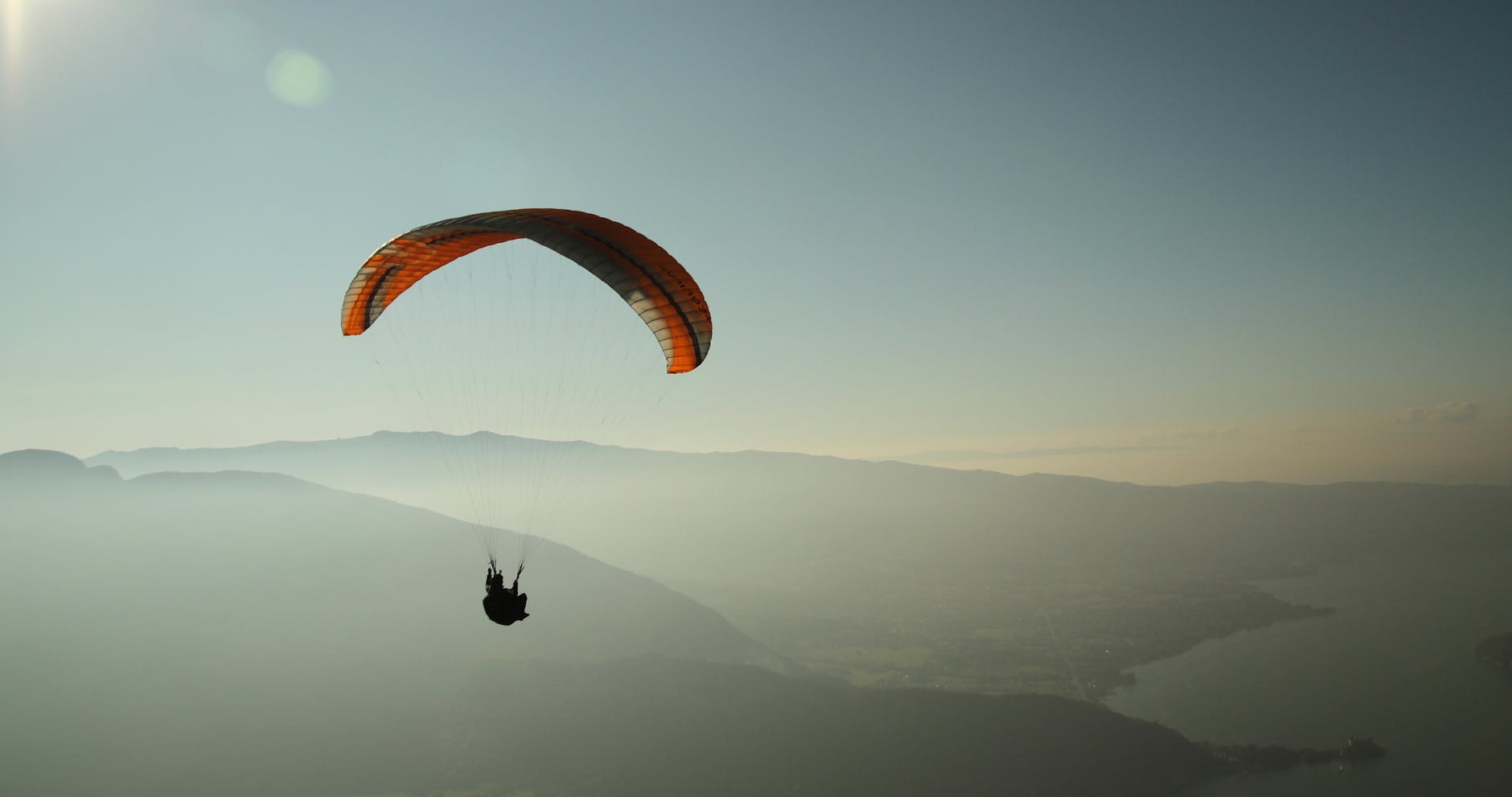 man using parachute